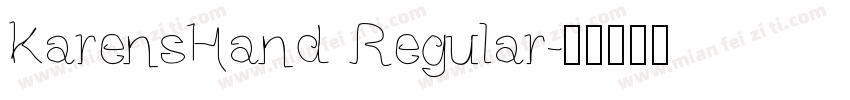 KarensHand Regular字体转换